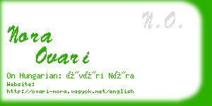 nora ovari business card